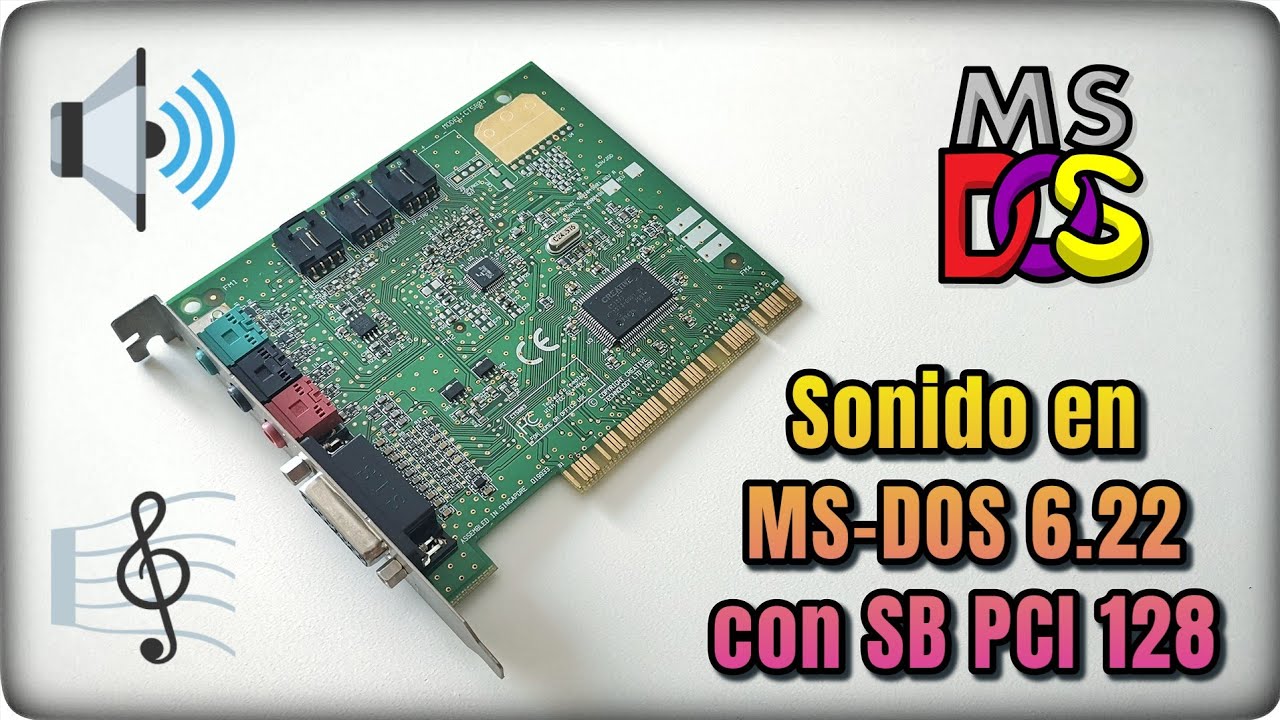 Sonido en MS-DOS 6.22 con tarjeta Sound Blaster PCI 128. Drivers TSR, emulación y pruebas de sonido.