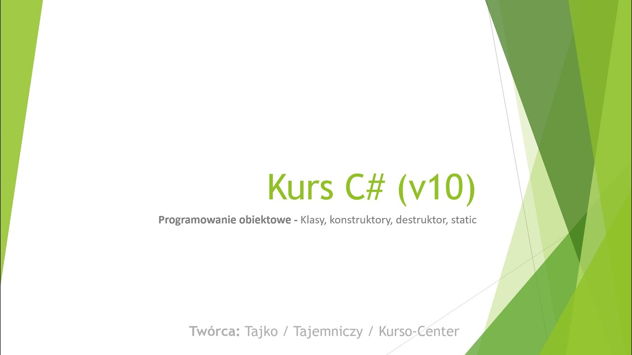 8. Programowanie obiektowe - Klasy, konstruktory, destruktor, static
