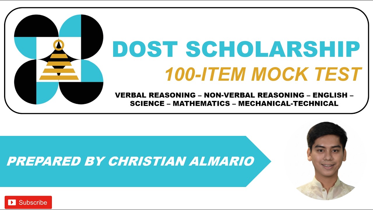 DOST SCHOLARSHIP 2026 100-ITEM MOCK TEST
