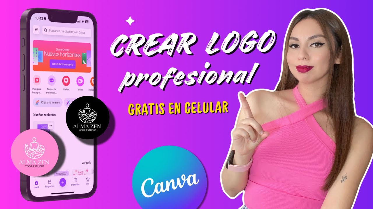 🟣 CANVA EN CELULAR: Como hacer un LOGO GRATIS profesional