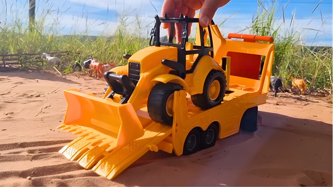 Trator e Fazendinha, aprendizagem com brinquedo para crianças!