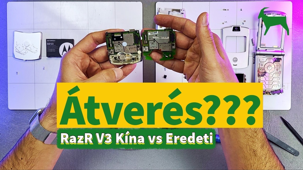 Átverés vagy legit? – RAZR V3 kínai „felújított” vs eredeti (szétszerelés)