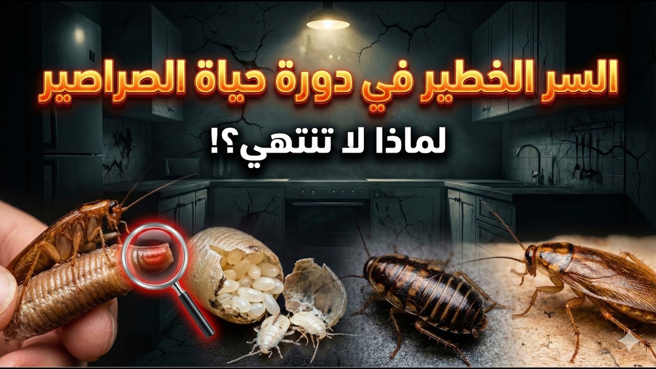 دورة حياة الصراصير واكتشاف السر الخطير للتخلص منها
