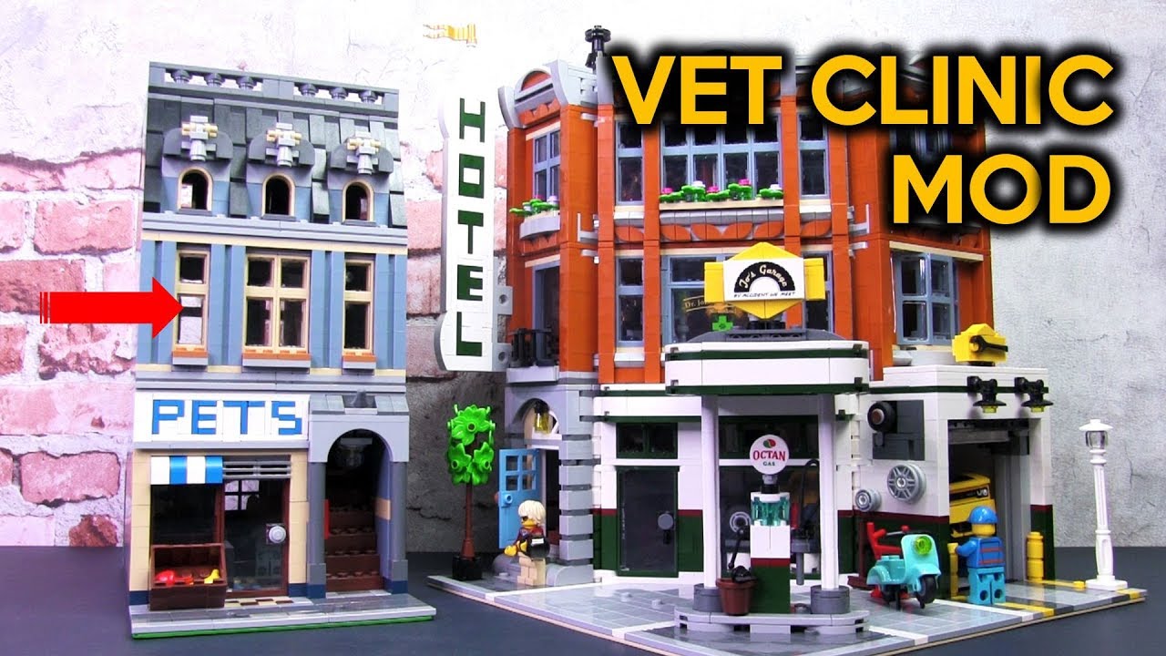 LEGO Expert Modular Tip: Moving the LEGO Corner Garage 10264 Vet Clinic
