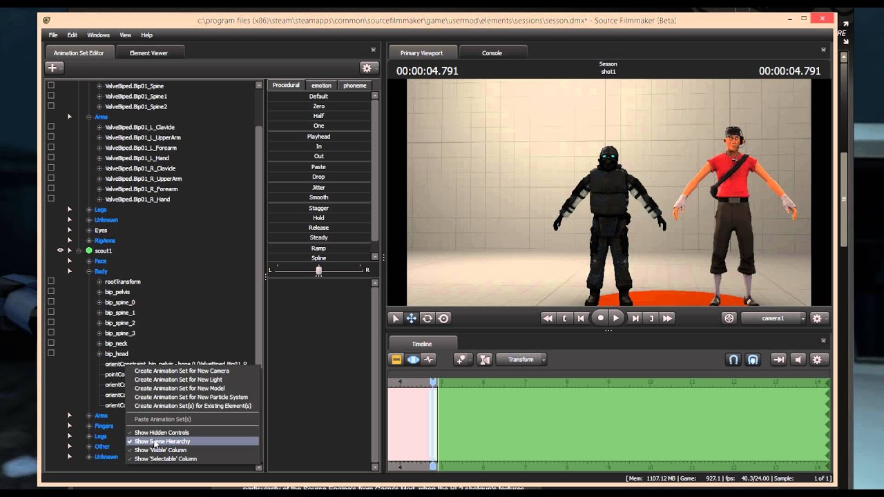 SFM - Giving a Character another Character's Animation Sequence