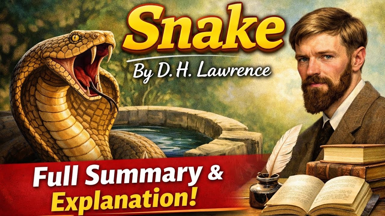 தமிழில் Snake poem by DH Lawrence full Tamil summary BA English literature