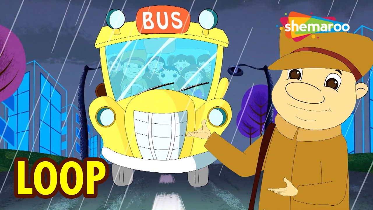 Wheels On The Bus [ LOOP] Fun Nursery Rhyme & Kids Songs | Shemaroo Kids Junior
