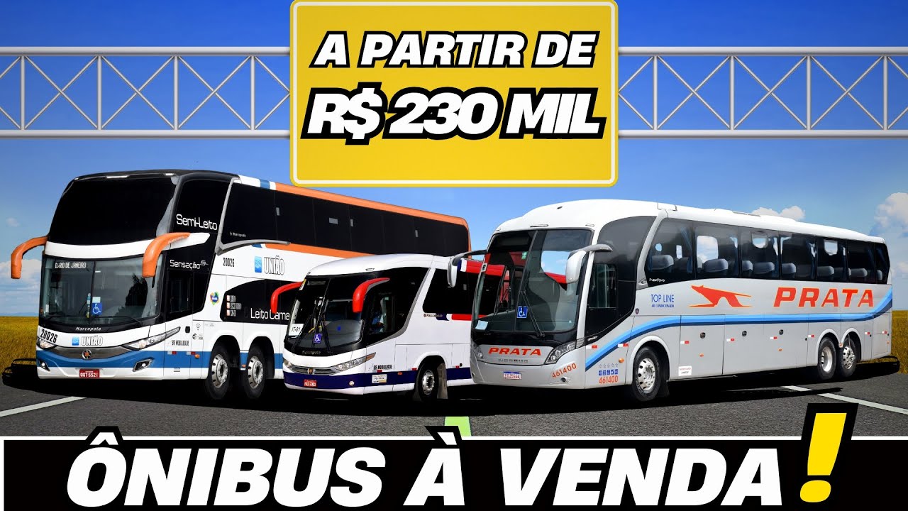 ÔNIBUS À VENDA!! 10 GRANDES OPORTUNIDADES COM DOUBLE DECKER, ÔNIBUS RODOVIÁRIOS E URBANOS