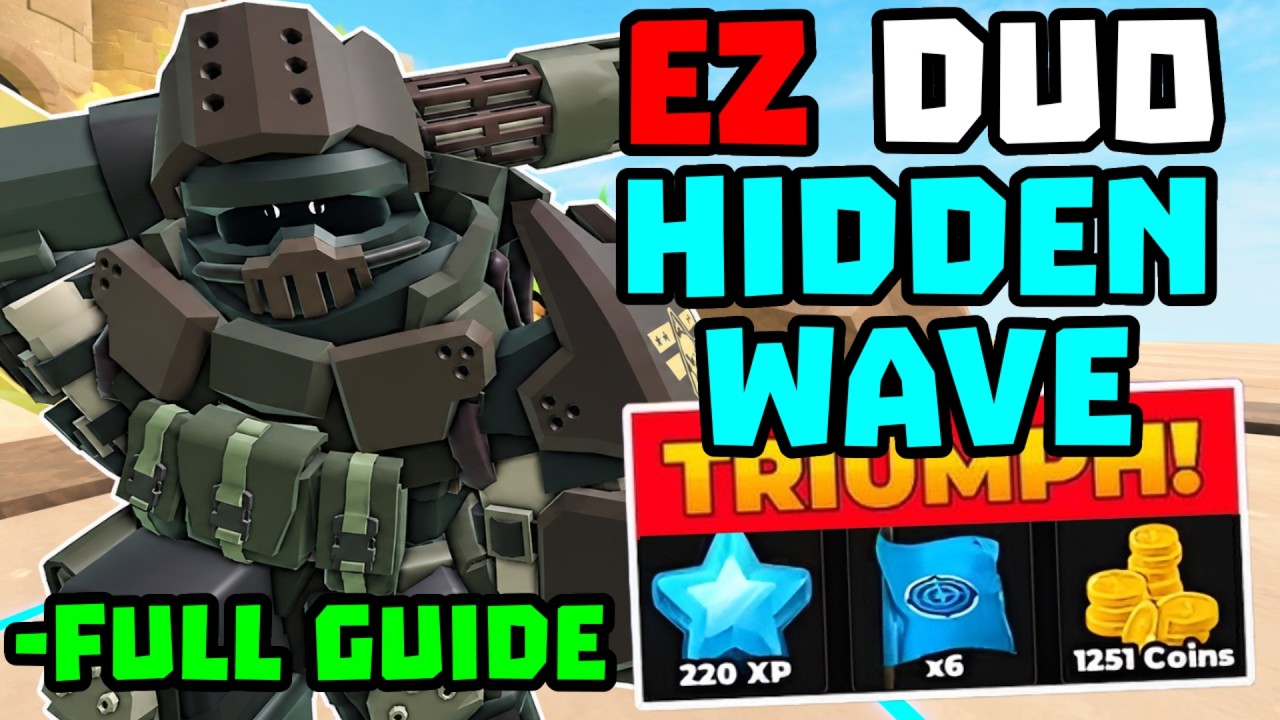 DUO Hidden Wave Победа с Juggernaut + Полный Гайд | TDS Tower Defense Simulator