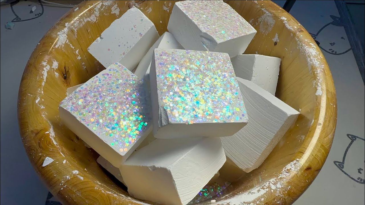 Fresh Chalk + Glitter | Wooden Barrel | Crisp ASMR