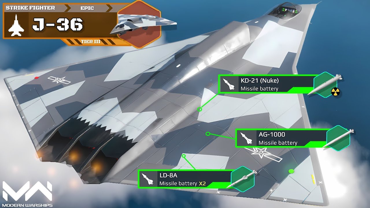J36 New VIP Battlepass Strike Fighter Review And Gameplay | Modern Warships Alpha Test
