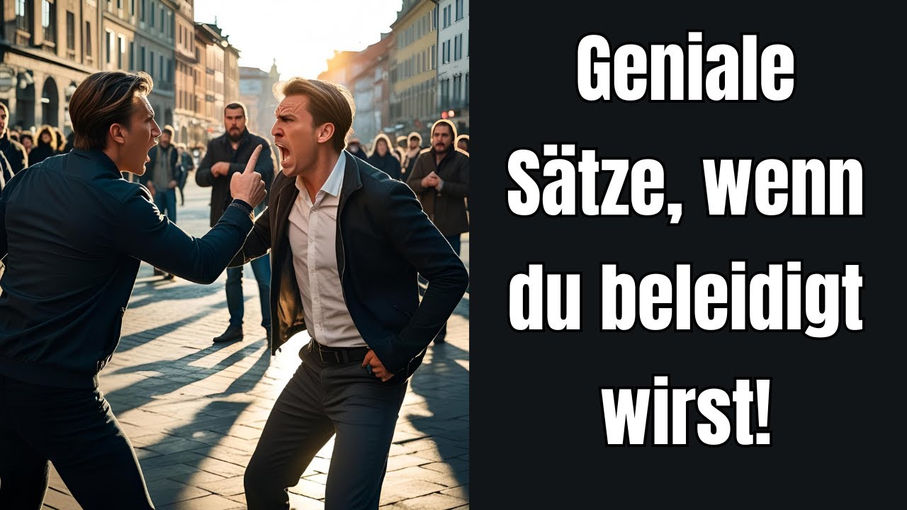 Reagiere so! Geniale Sätze, wenn du beleidigt wirst!