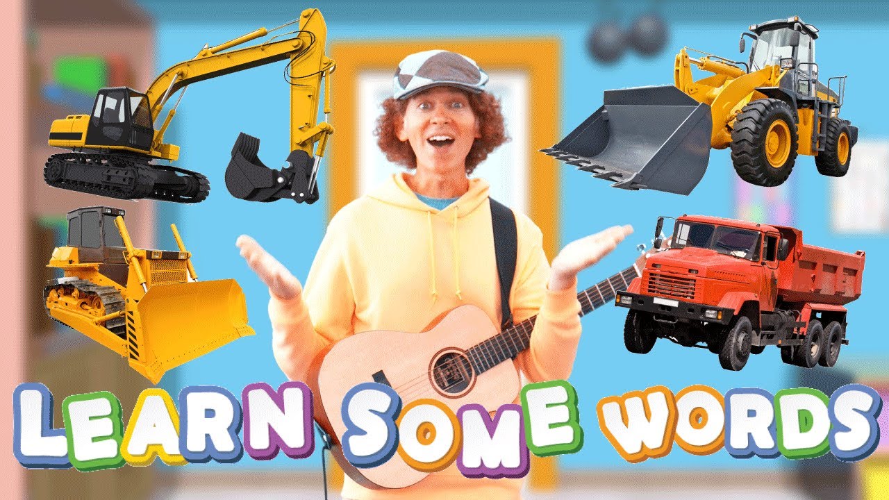 Construction Vehicles - Learn Some Words Episode 4 - Kids Show With Matt