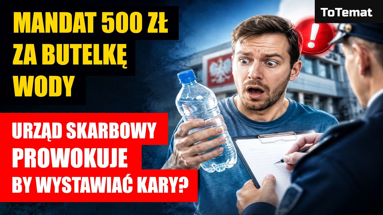 Mandat 500 zł za butelkę wody! | Urząd skarbowy prowokuje by wystawiać mandaty