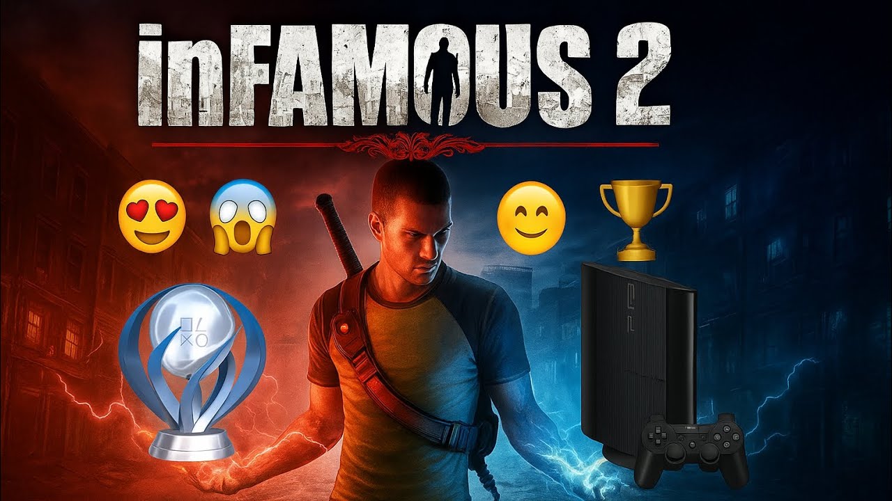 PLATINEI UM GRANDE CLÁSSICO DE PS3 | EM PLENO 2025 inFAMOUS 2.GUIA DE TROFÉUS.