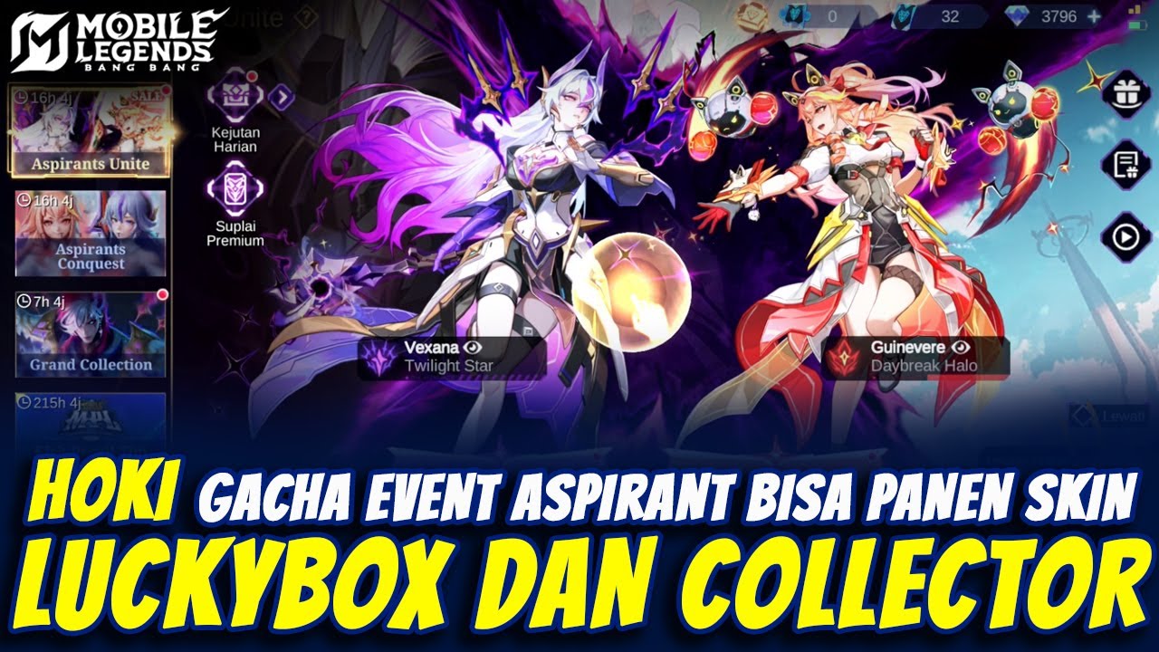 GACHA EVENT ASPIRANT 4.0 DI 5 AKUN - HOKI DAPAT BANYAK SKIN LUCKYBOX DAN COLLECTOR - MOBILE LEGENDS