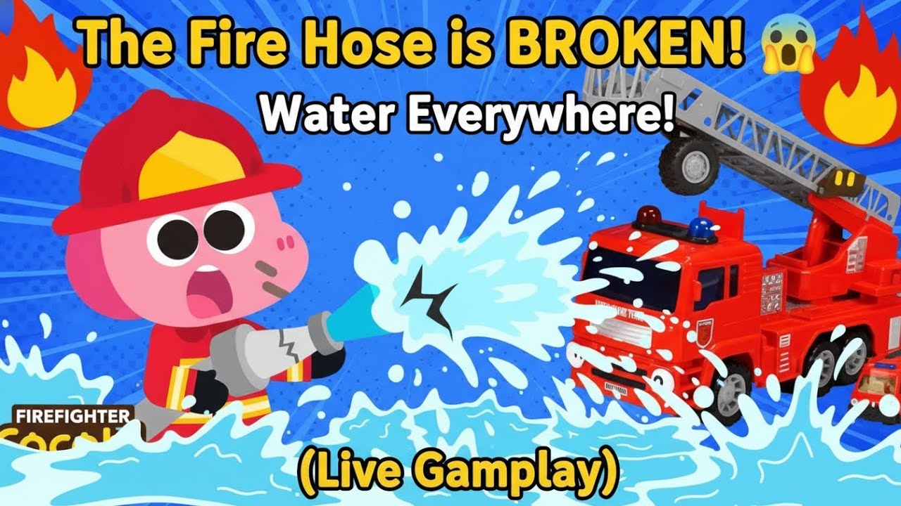 🔴 LIVE: Cocobi Firefighter | Sprayed the POLICE CAR with Water?! 💦🚓 Oops! - Fun For Kids