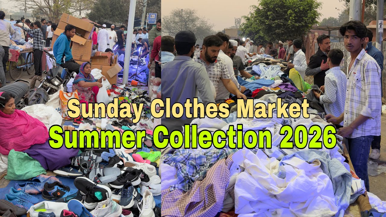 Lal Kila Sunday Market | Cheapest Branded Clothes Market | Sunday Thrift Market | Meena Bazar 