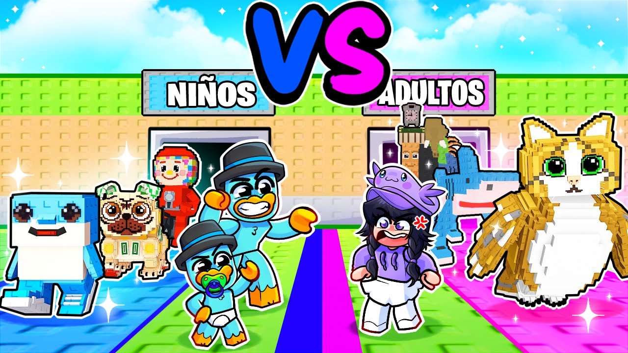 Reto de NIÑOS vs ADULTOS en Steal a Brainrot!
