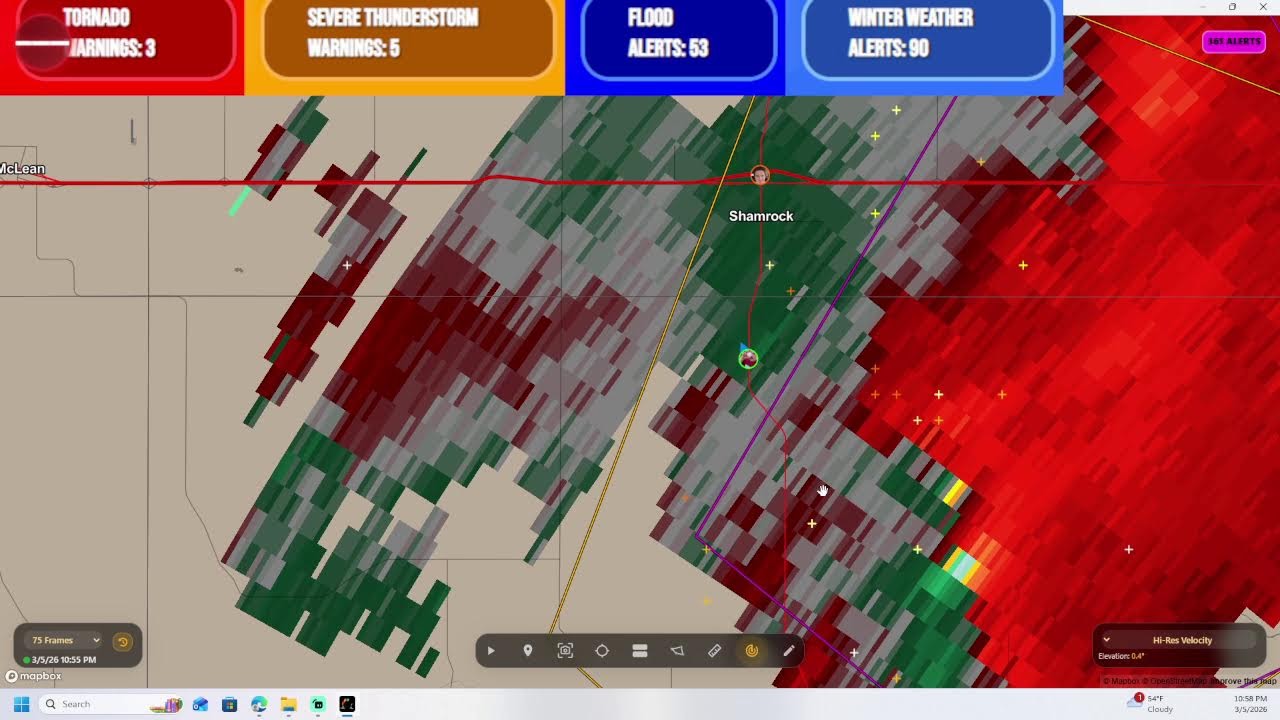 Cyclic supercell currently dropping strong to intense tornadoes in Oklahoma