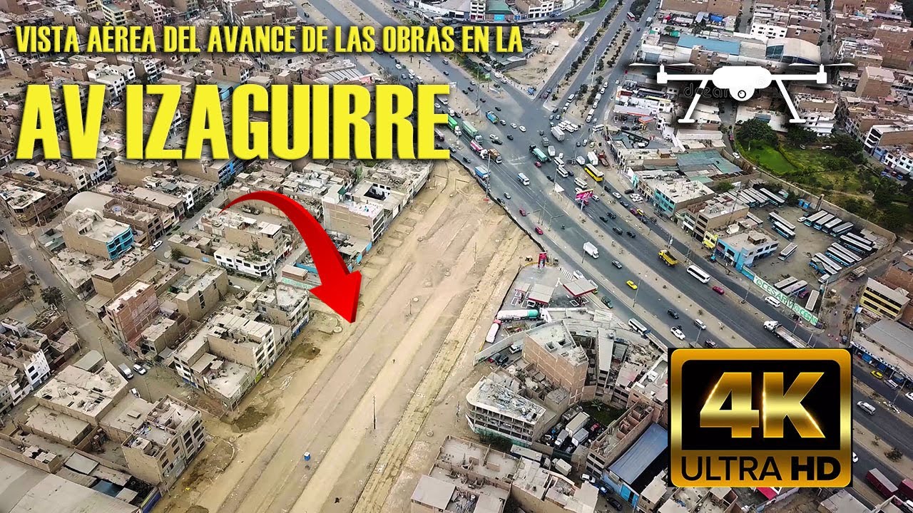 Avance Obras Avenida Carlos Izaguirre en San Martín de Porres | Vista Aérea Drone 2025
