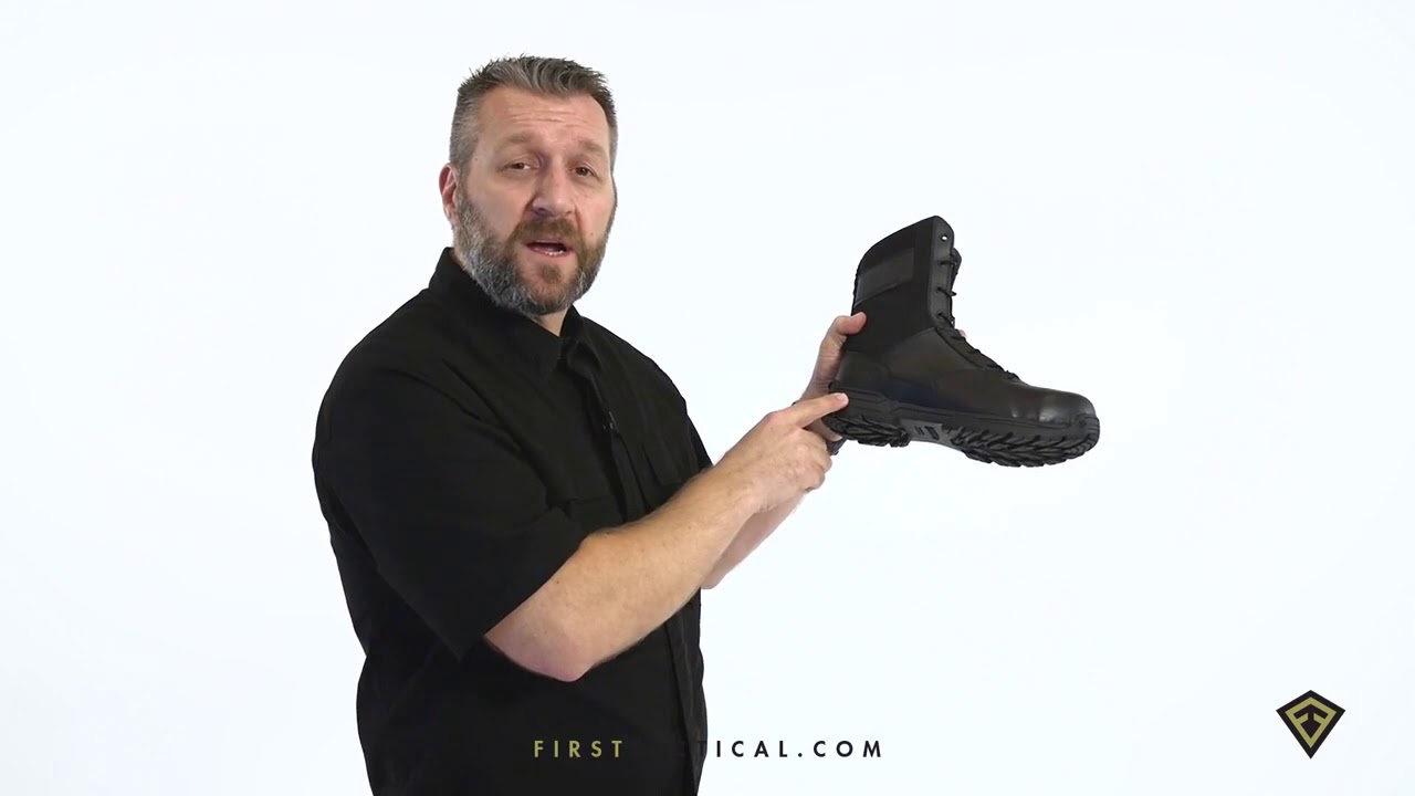 First Tactical 8 inch Safety Toe Side Zip Duty Boot