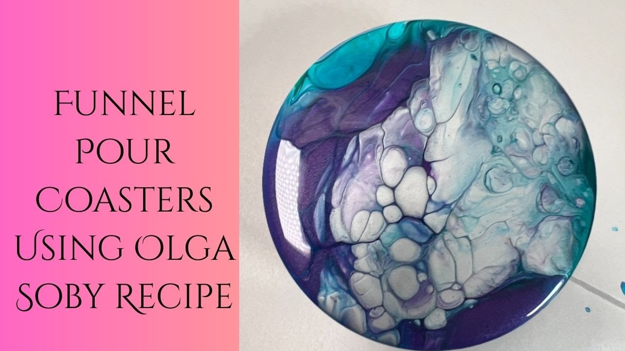 Acrylic Pour Coasters with Olga Soby Recipe | Stunning Fluid Art Cells