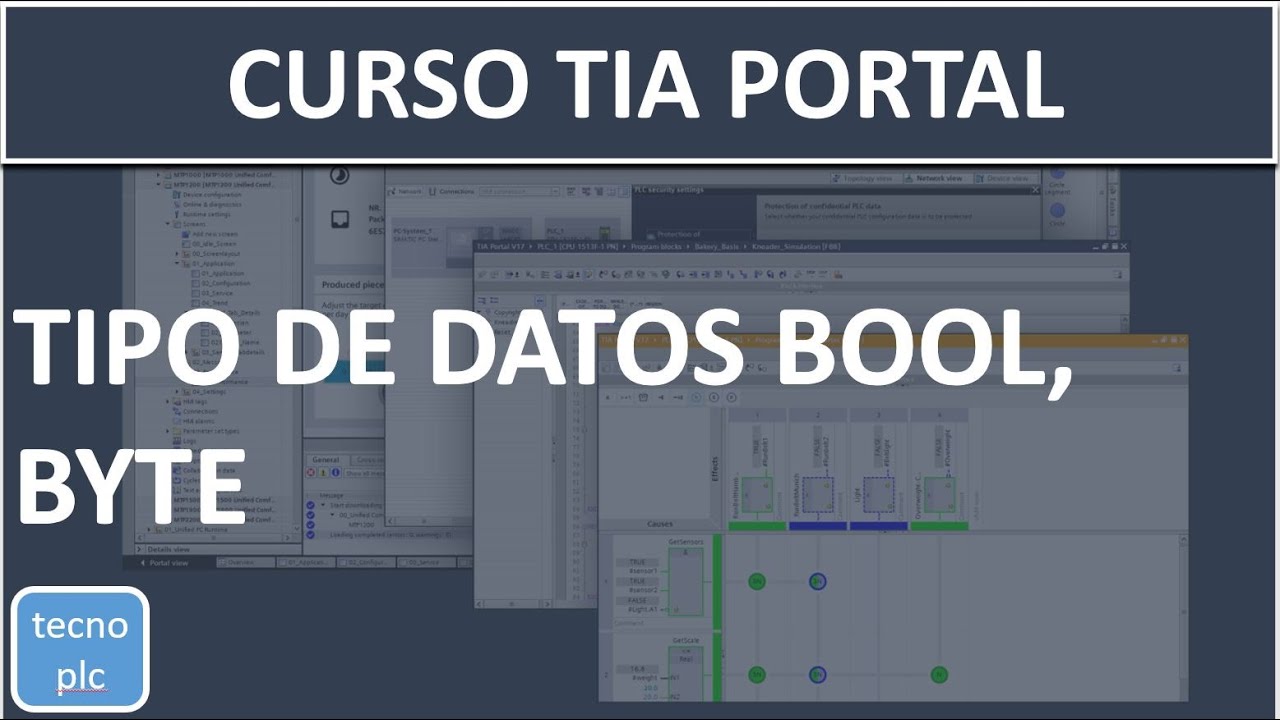 Tipos de datos Bool y Byte TIA Portal qué son y cómo se usan