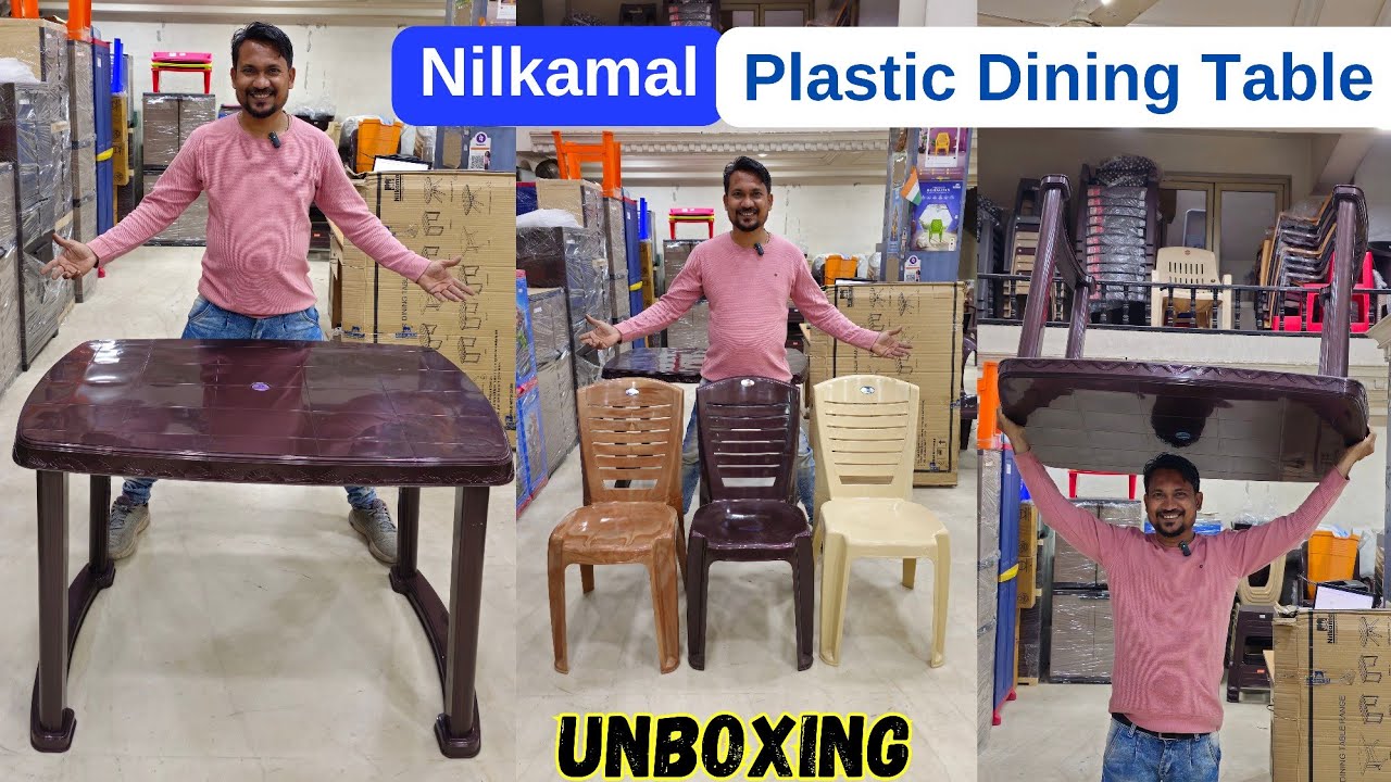 Nilkamal Plastic Dining Table Unboxing Review & Installation With Price!