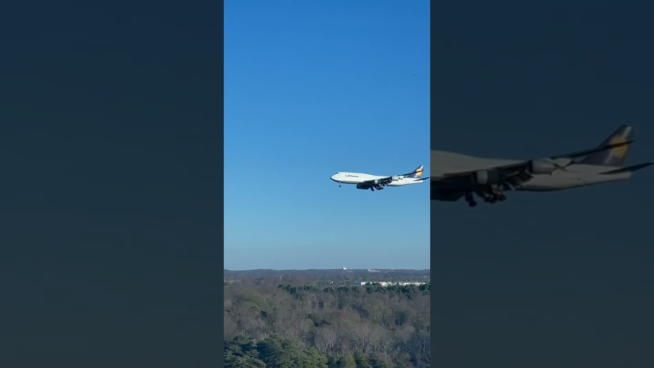LUFTHANSA BOEING 747-830 LANDING AT DULLES INTERNATIONAL AIRPORT (IAD) ✈️ 