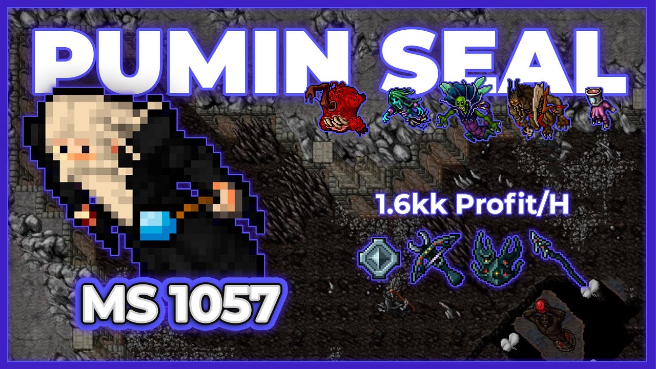 MS 1057 Solo Hunt Pumin Seal 1.6kk/h Profit - Tibia Hunt #tibia #tibiahunt #huntstibia