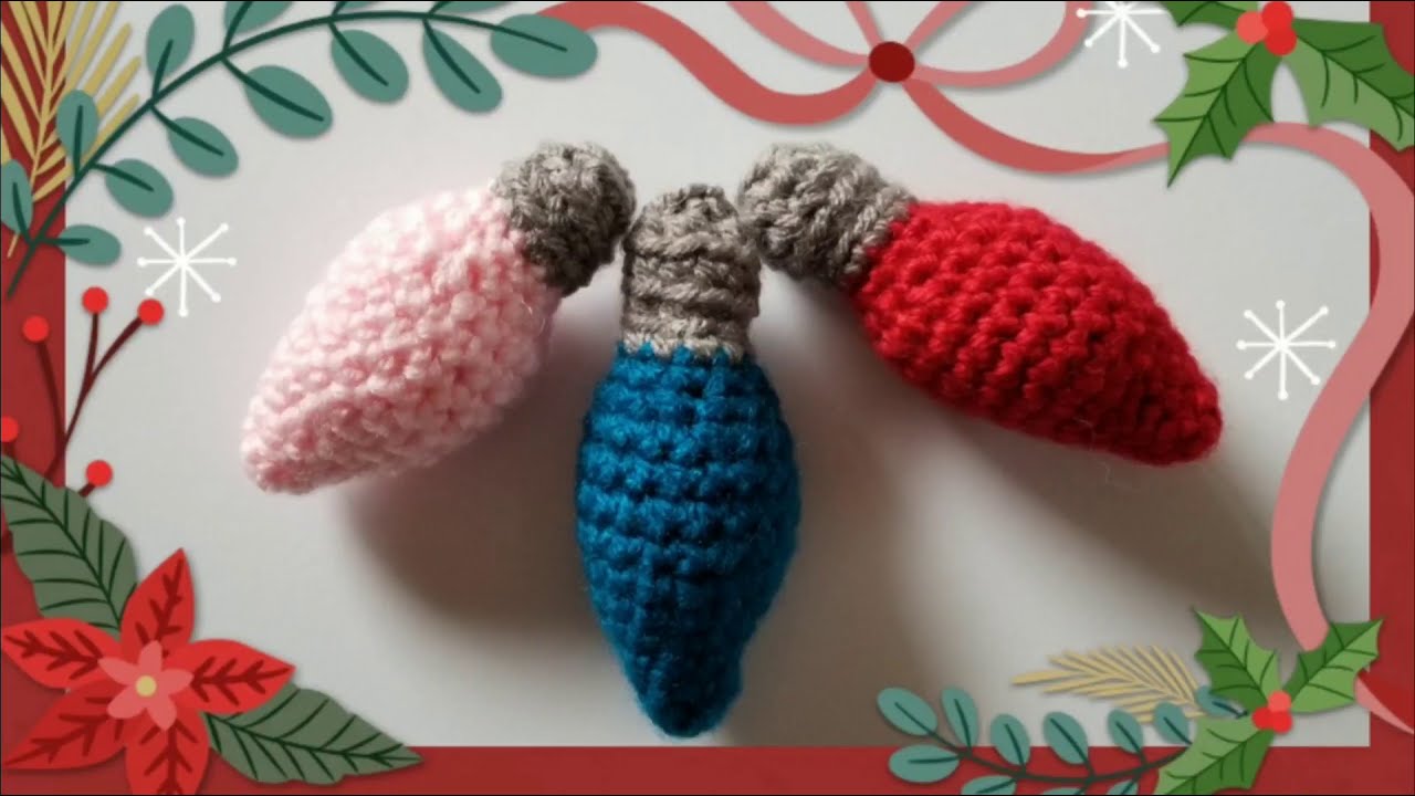 Crochet Christmas Lights Ornament Tutorial