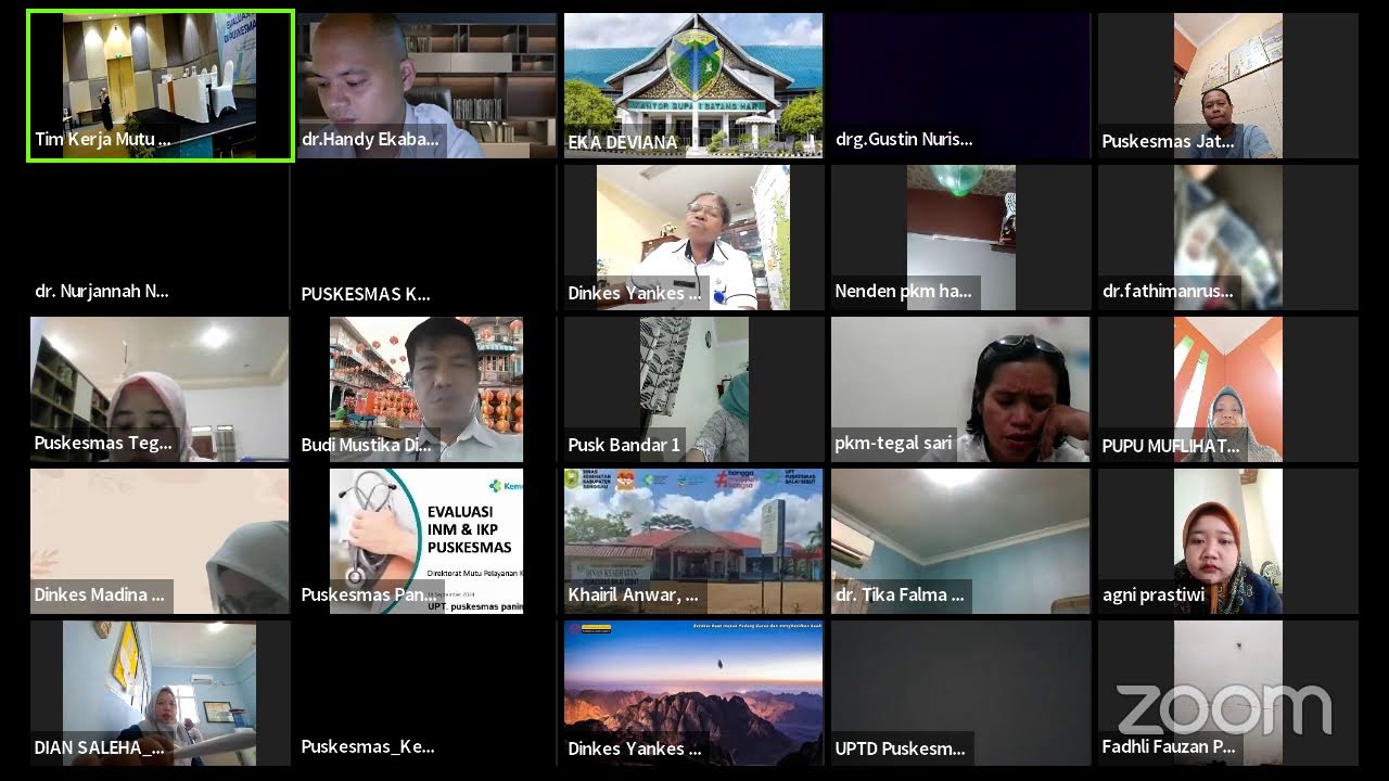 Rapat Evaluasi INM dan IKP di Puskesmas TA 2024