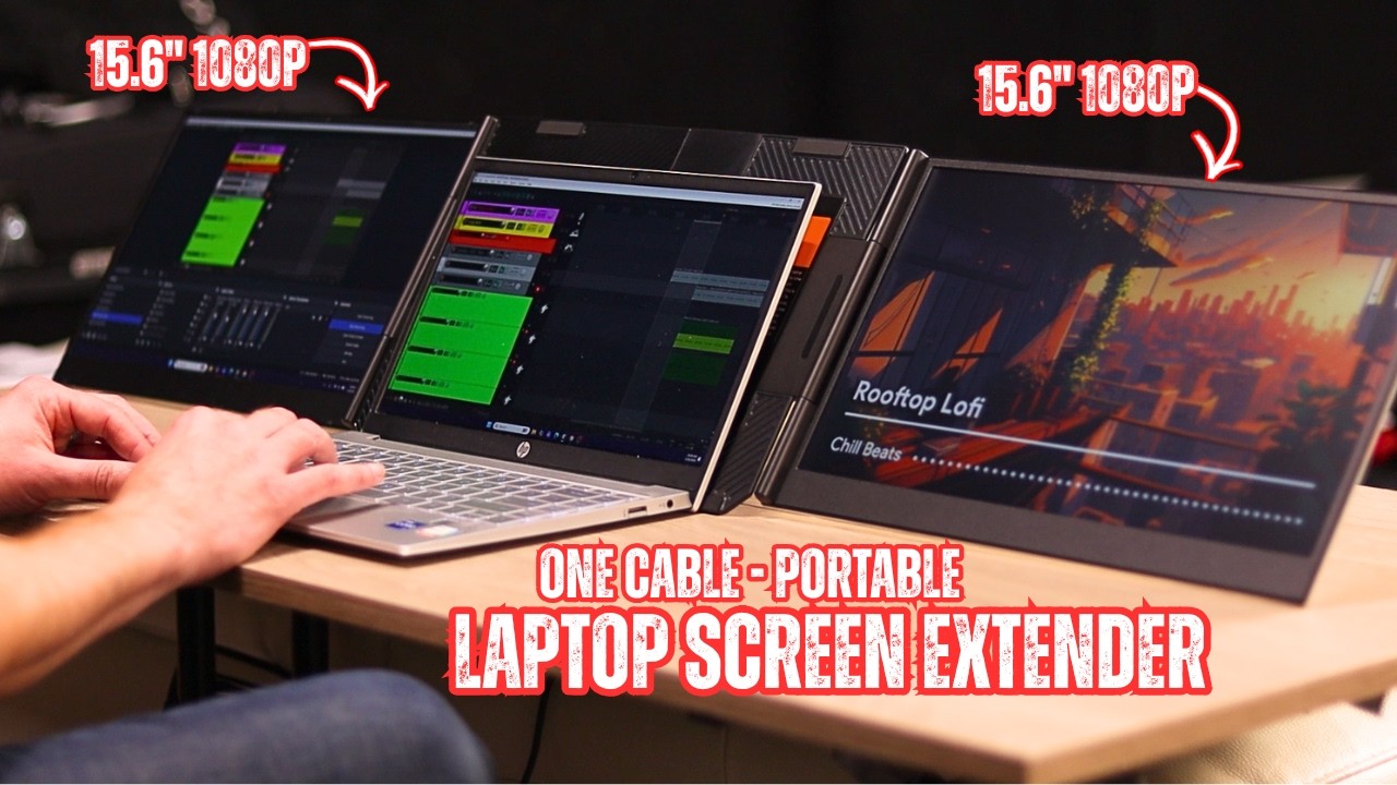 Add 2 Portable Monitors To Your Laptop - Ultra Portable!