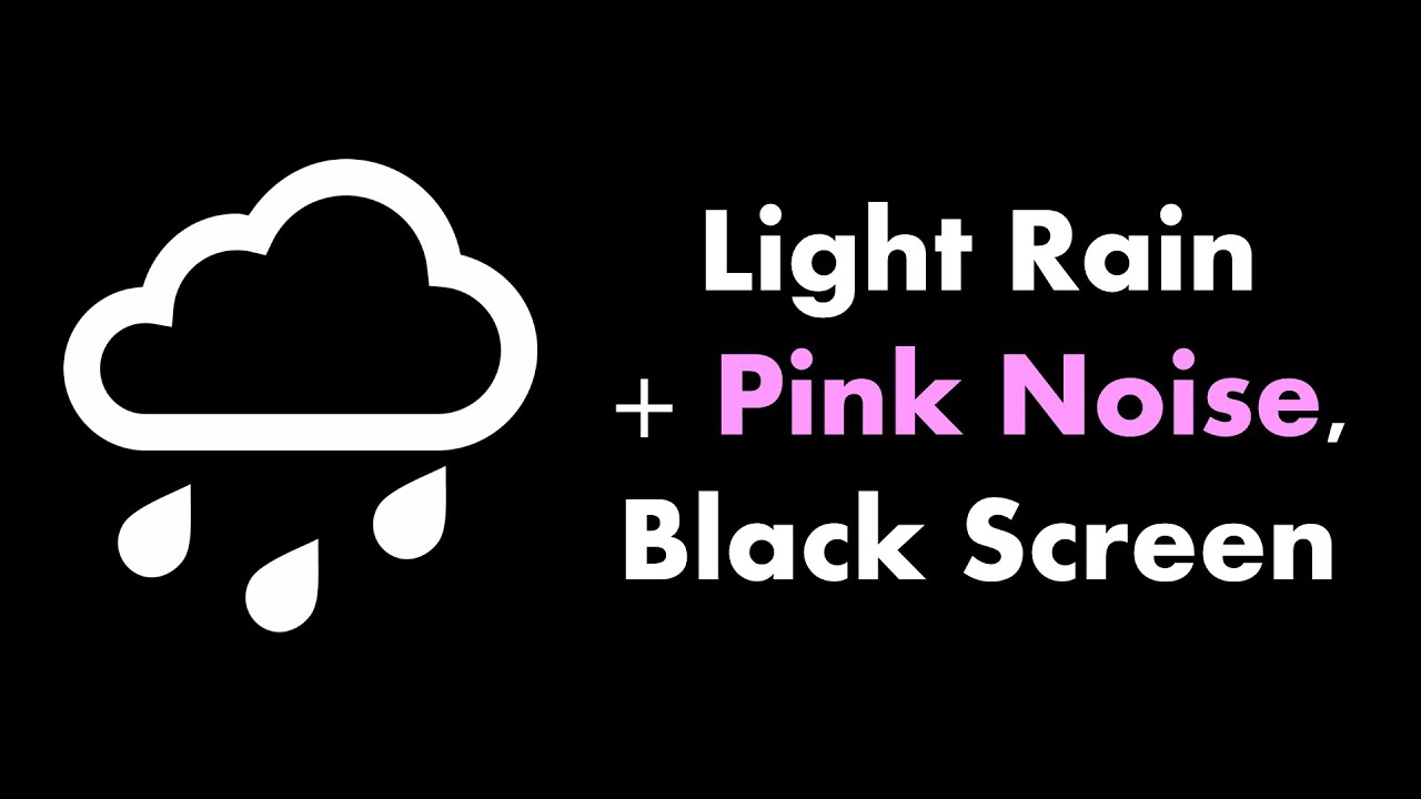 🔴 Light Rain + Pink Noise, Black Screen 🌧️🌸⬛ • Live 24/7 • No mid-roll ads