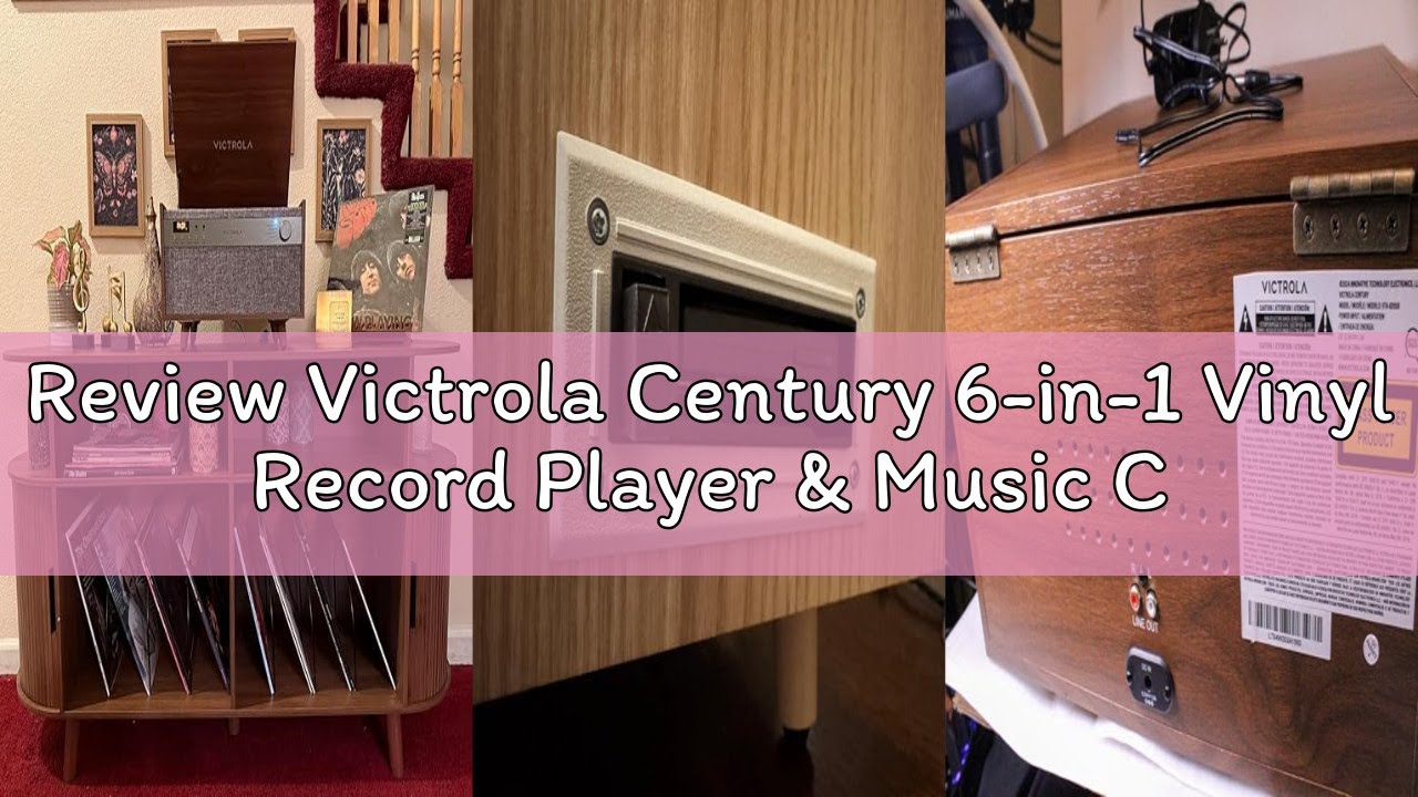 Review Victrola Century 6-in-1 Vinyl Record Player & Music Center – 3-Speed Turntable, CD & Cassette