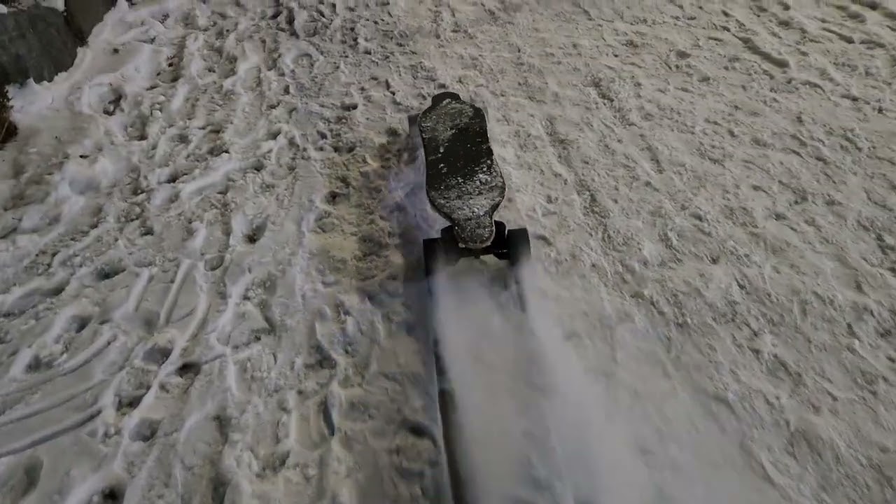 SlipOn Snow Chain for Electic Skateboard Prototype Test!