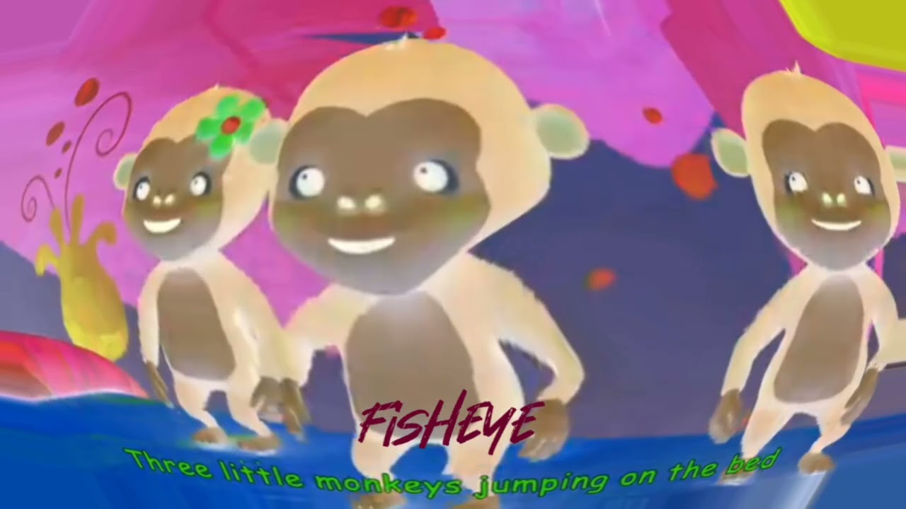 🐒Three Little Monkey Jumping On The Bed FX//ABC Kidtv//SpartaPitch//Sponsored by Gamavision Csupo FX