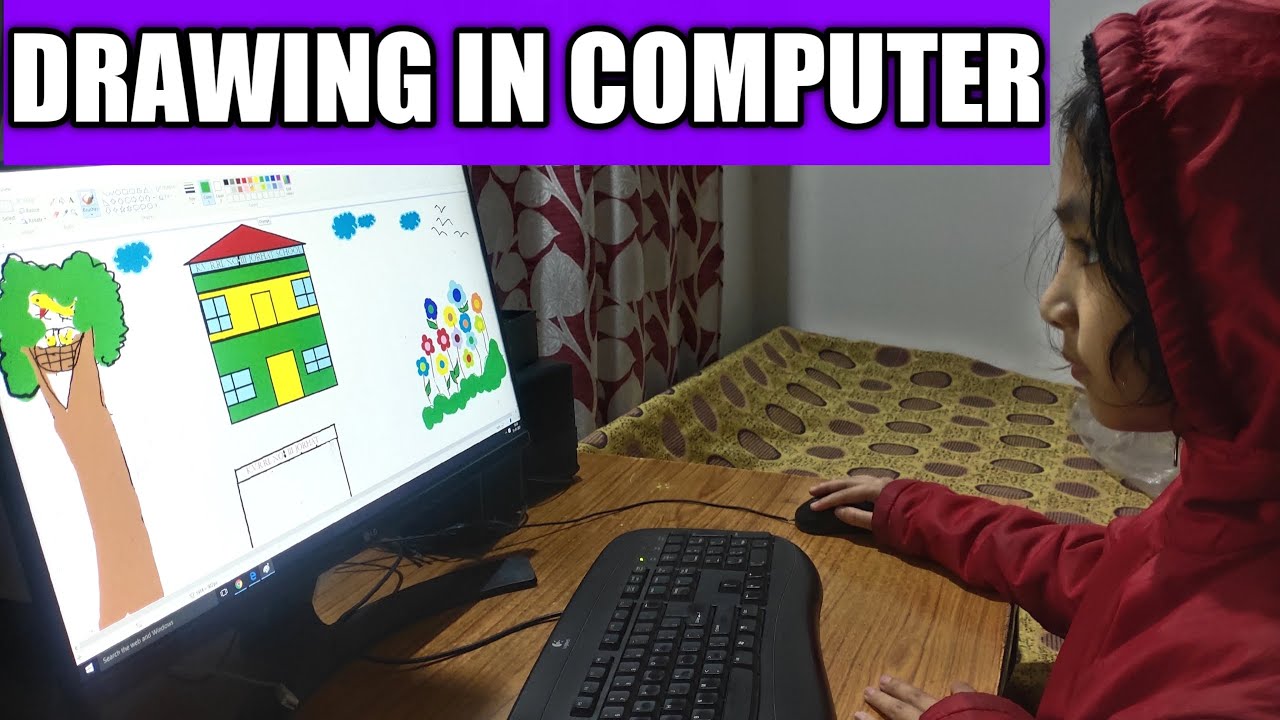 Drawing in Computer | Try to Draw in Computer Paint | Computer Drawing