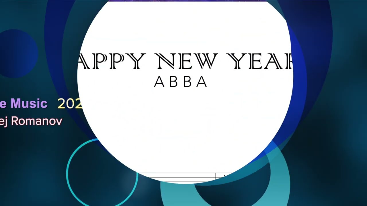 Happy New Year (ABBA) - SATB+Piano - Arr. Alexej Romanov