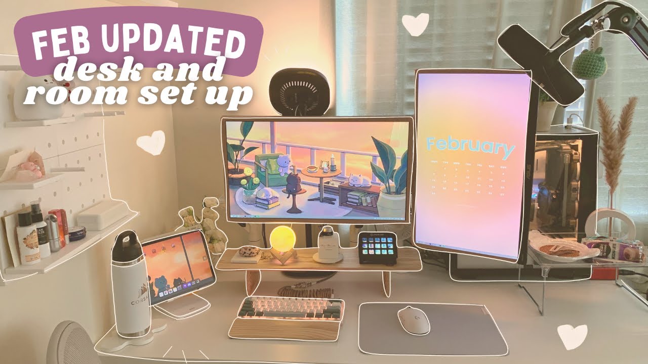 comfy room & desk setup 🍒  | cable management, ergonomic, streamer & gamer, shopee philippines