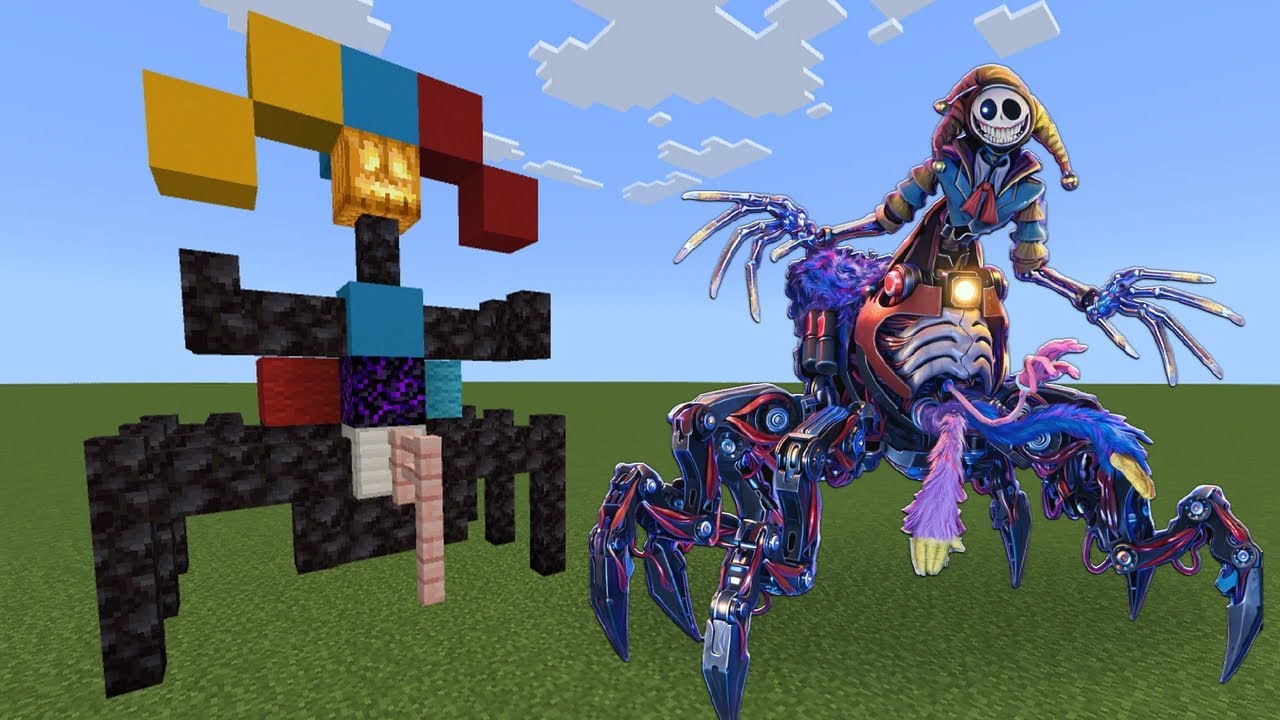 Прототип из Poppy Playtime Chapter 5 в дополнении Minecraft.