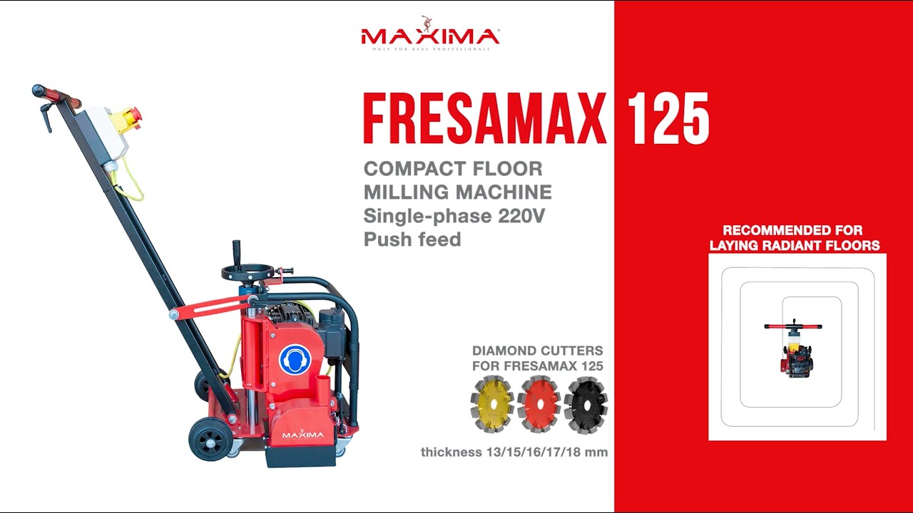 FRESAMAX 125 is the new milling machine for laying underfloor heating pipes