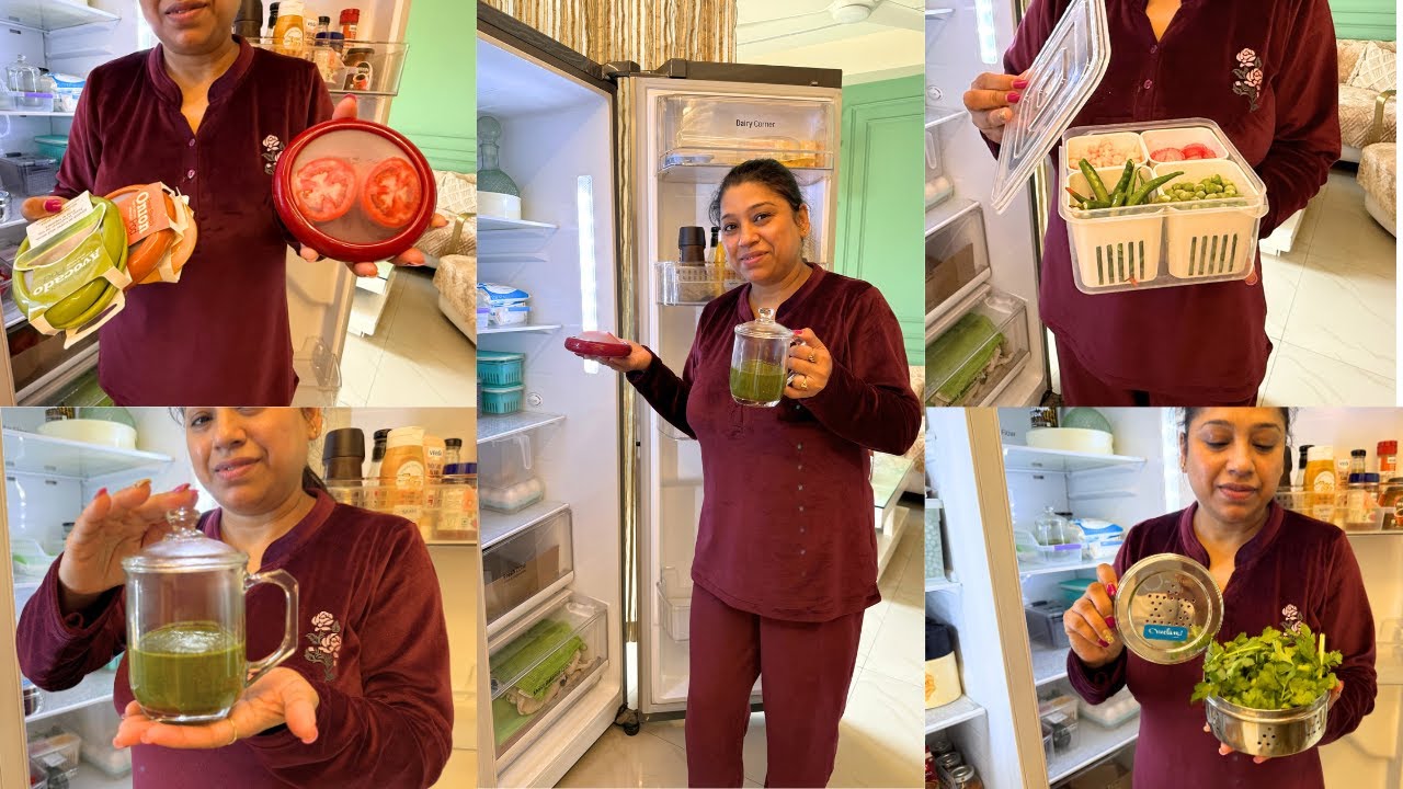 FRIDGE को Organize करने का सबसे आसान तरीका | NEW FRIDGE ORGANIZATION || Indian Mom Studio