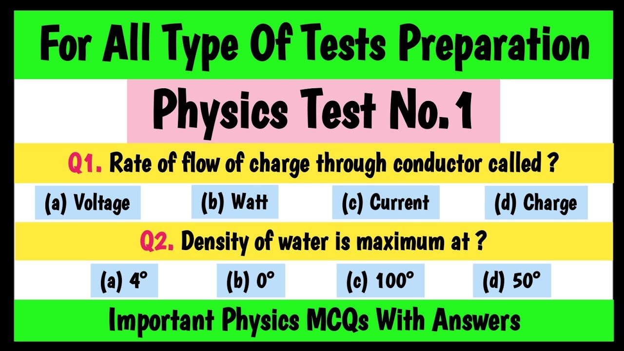 Pak Army , Pak Navy , PAF , ASF , Police Test Preparation | Physics Test 1
