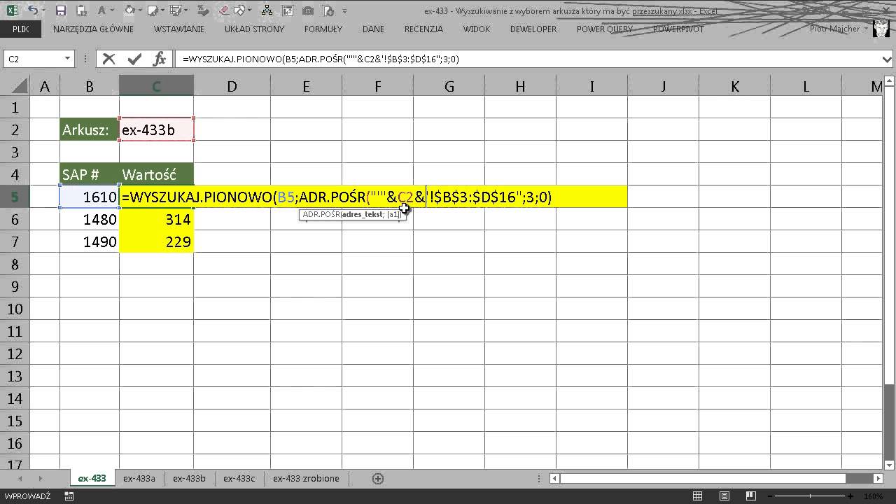 excel-433 - Wyszukiwanie z wyborem arkusza, który ma być przeszukany