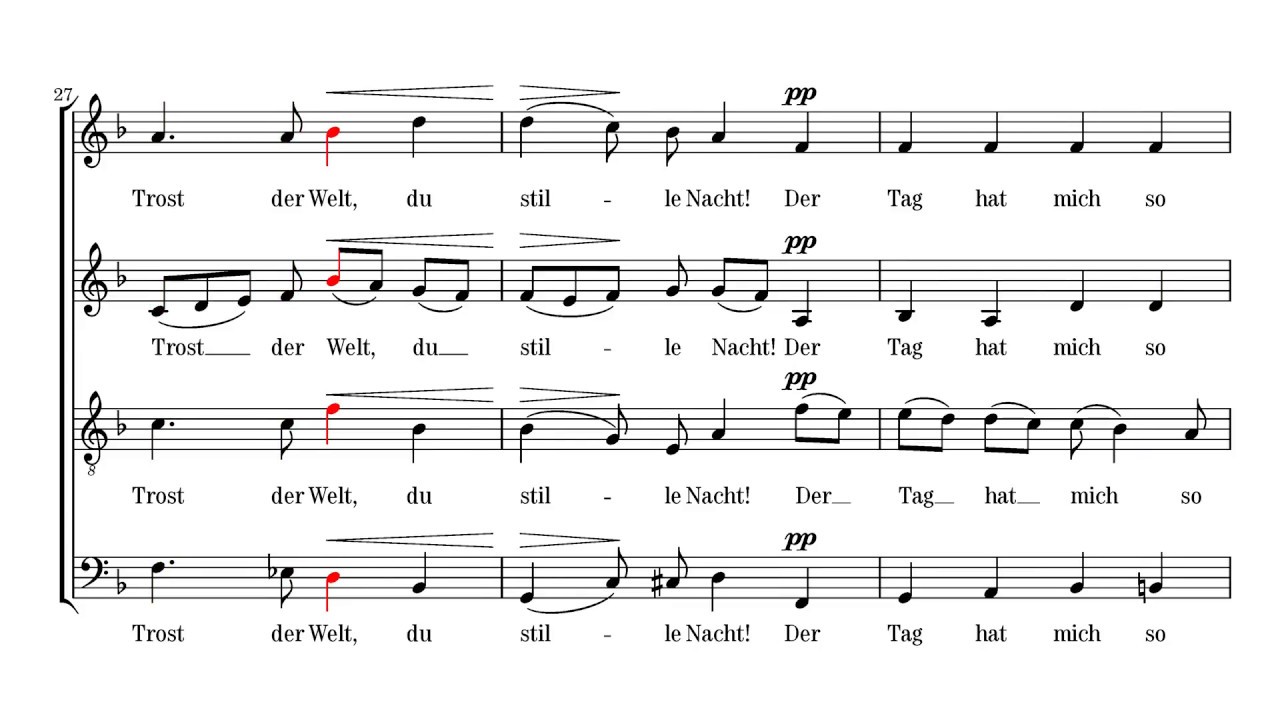 Hugo Wolf: Resignation [Score Video] - Altos emphasized