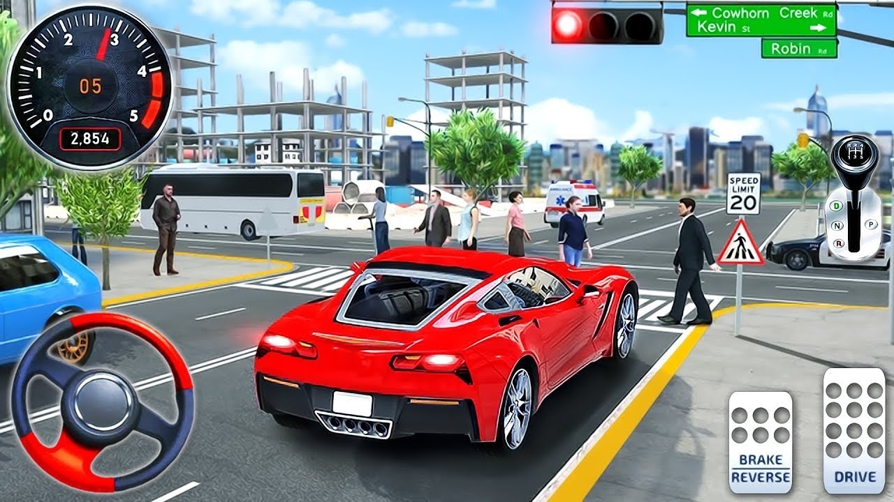 Okul Arabası Sürücüsü 3D Oyunu Bölüm 3 - Android Gameplay 