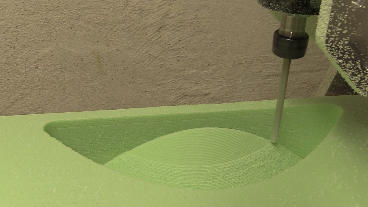 CNC milling of XPS foam