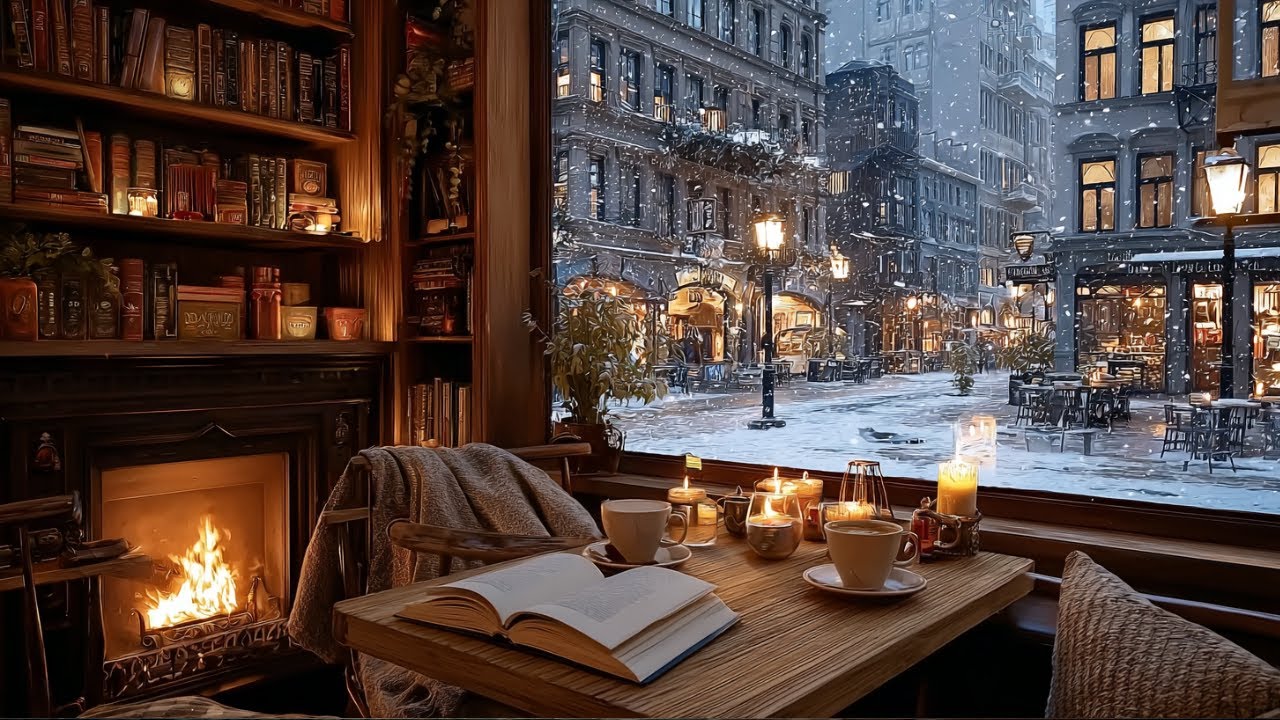 Cozy Winter Café Piano Jazz ☕❄️ Warm Background Music for Studying, Reading & Deep Focus(LIVE)